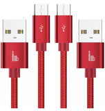 Micro USB Cable - Sync and Charge Cable - 2.1A Fast Charge red