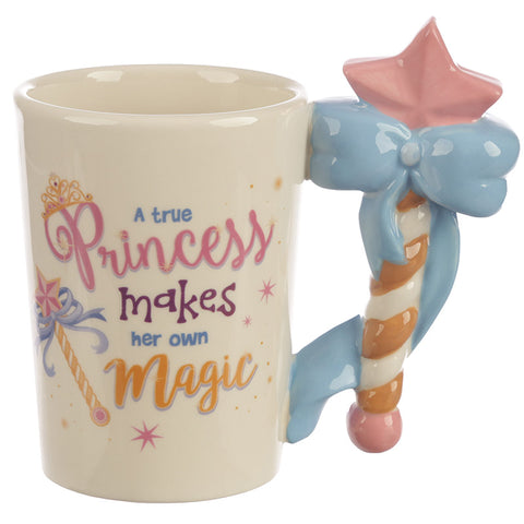 Enchanted Kingdom Fairy Princess Magic Wand Shaped Handle Mug