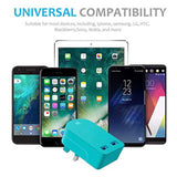 Universal Folding Dual USB Mains Plug Adapter 3.1A  FAST CHARGE PLUG