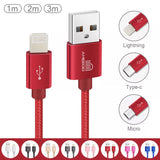 iPhone and iPad Lightning Fast Charge Cable - Sync and Charge Red colour
