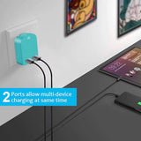 Universal Folding Dual USB Mains Plug Adapter 3.1A  FAST CHARGE PLUG