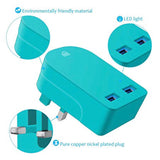 Universal Folding Dual USB Mains Plug Adapter 3.1A  FAST CHARGE PLUG
