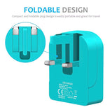 Universal Folding Dual USB Mains Plug Adapter 3.1A  FAST CHARGE PLUG