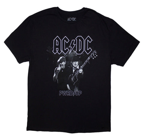 AC/DC T-Shirt: PWRD-UP B&W Photo (Black) (Ex-Tour)