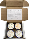 4 Mini Ceramic Bowl Candles Set