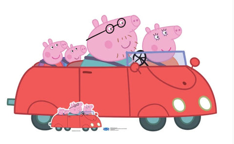Peppa Pig Family Car cardboard cut-out