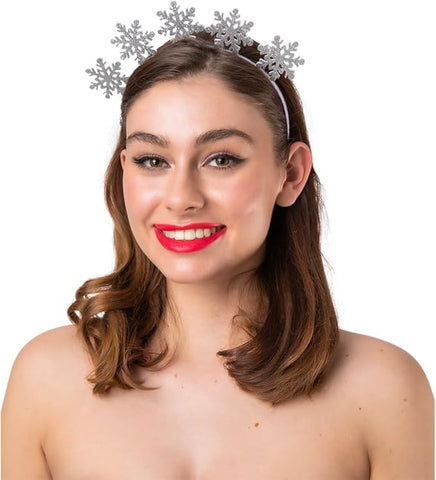 Silver Die Cut Snowflake Head Band