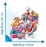 Tom and Jerry Christmas cardboard cut-out with height and width dimensions