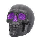 Geode Skull Black Purple Gothic Glitter Figurine