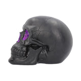 Geode Skull Black Purple Gothic Glitter Figurine