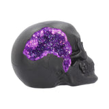 Geode Skull Black Purple Gothic Glitter Figurine