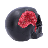 Geode Skull Black Red Gothic Glitter Figurine