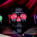 Geode Skull Black Red Gothic Glitter Figurine