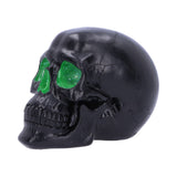 Geode Skull Black Green Gothic Glitter Figurine
