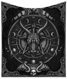 Baphomet Triple Horn Sabbatic Goat Throw Blanket