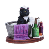 Black Cat Bath Time Figurine