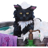 Black Cat Bath Time Figurine