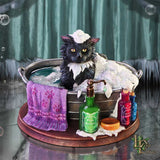 Black Cat Bath Time Figurine