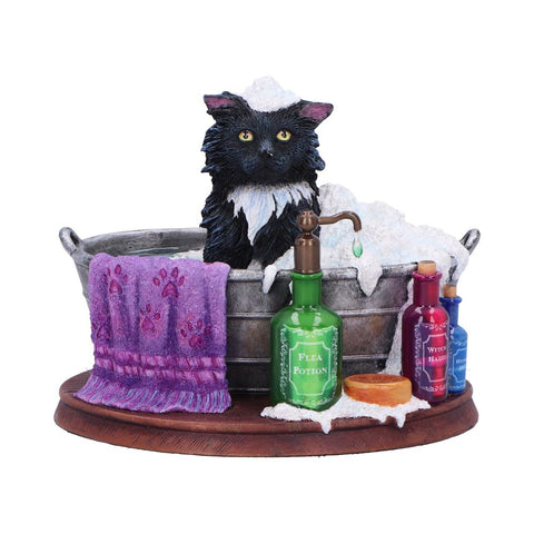 Black Cat Bath Time Figurine