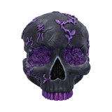 Rose Geode Skull Black and Purple Figurine