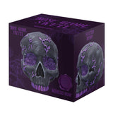 Rose Geode Skull Black and Purple Figurine