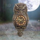 Chronology Wisdom Steampunk Owl Wall Clock