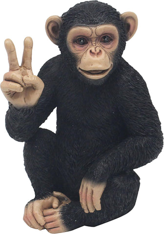 Cheeky Monkey Peace Sign Ornament