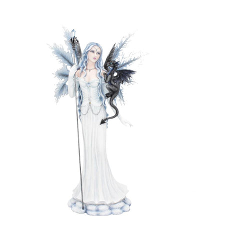 Ice Fairy Figurine with Dragon Companion Adica