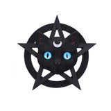 Feline Worship Cat Pentagram Wall Plaque
