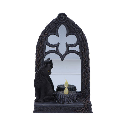 Magic Mirror Cat Figurine
