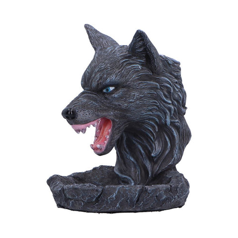 Dark Wolf Head Backflow Incense Burner