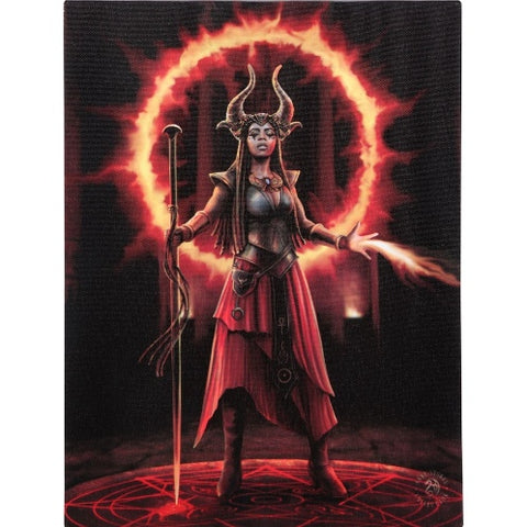 Fire Element Sorceresss Canvas Picture