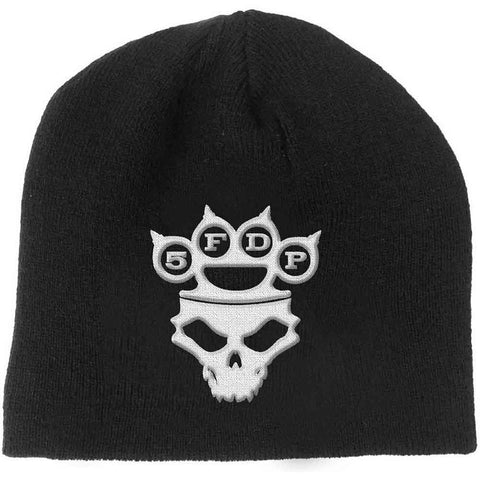 Five Finger Death Punch Beanie Hat: Knuckle-Duster Logo (Black) & Skull