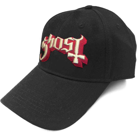Ghost Baseball Cap: Logo (Black)