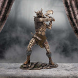 Berserker Bronze Viking Warrior Figure with Axe