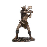 Berserker Bronze Viking Warrior Figure with Axe