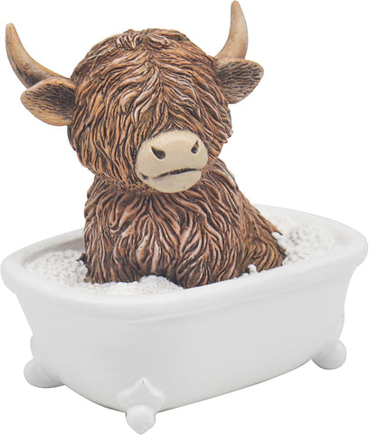 Happy Highland Cow Soaking