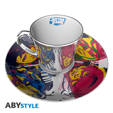 Justice League Mirror Mug & Plate Set