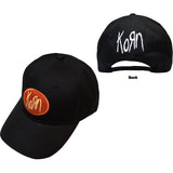 Korn Baseball Cap: Oval Logo (Black)