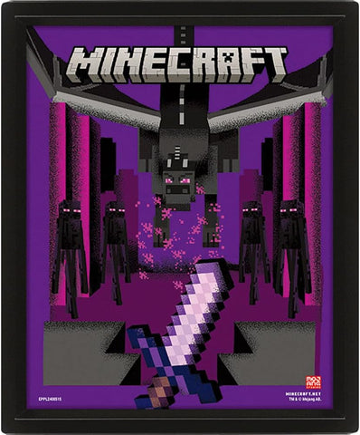 Minecraft (Ender Dragon Duel) Lenticular 3D Print
