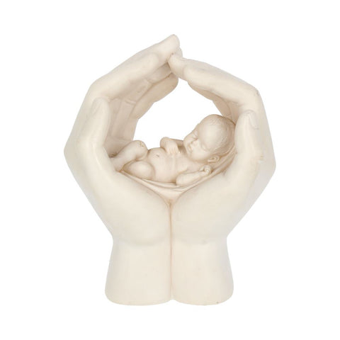 Shelter Baby in Cradled Hands Figurine
