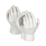 Set of Two Small Shelter Baby in Cradled Hands Figurine