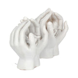 Set of Two Small Shelter Baby in Cradled Hands Figurine
