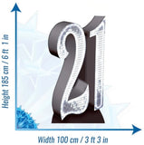 Number 21 cardboard cut-out