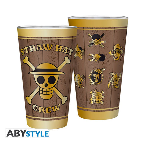 One Piece Skulls Glass Tumbler