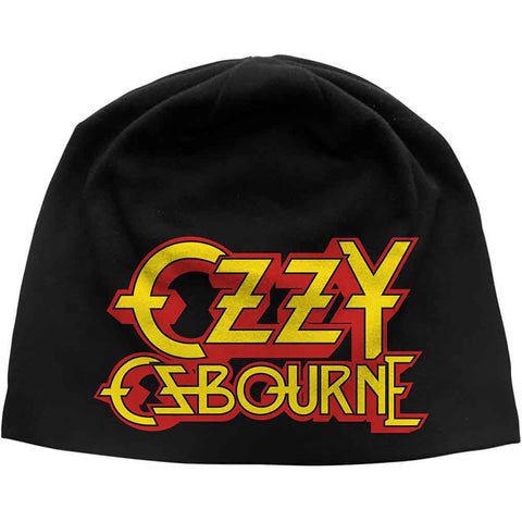 Ozzy Osbourne Beanie Hat: Logo JD Print (Black)