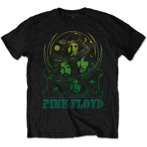 Pink Floyd T-Shirt: Green Swirl (Black)