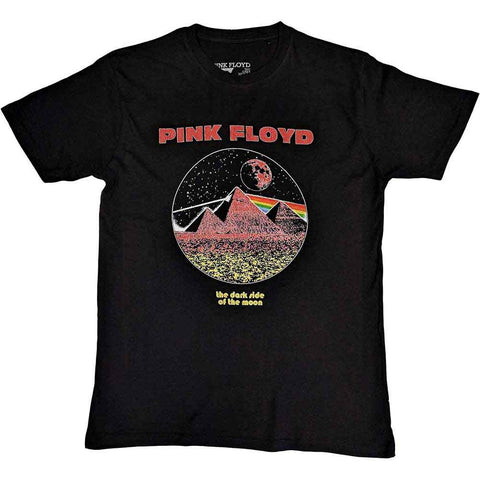 Pink Floyd T-Shirt: Vintage Pyramids (Black)