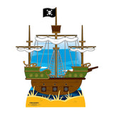 Pirate Ship cardboard cut-out