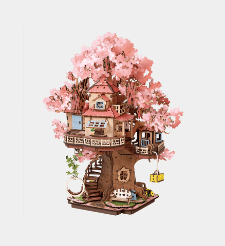 Sakura Tree House 3D Wooden Puzzle